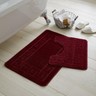 Bath Mat Set 2 Piece Greek Super Soft Bath Mat Pedestal Mat Non Slip Rubber Back