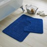 Bath Mat Set 2 Piece Greek Super Soft Bath Mat Pedestal Mat Non Slip Rubber Back