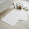 Bath Mat Set 2 Piece Greek Super Soft Bath Mat Pedestal Mat Non Slip Rubber Back