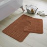 Bath Mat Set 2 Piece Greek Super Soft Bath Mat Pedestal Mat Non Slip Rubber Back