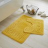 Bath Mat Set 2 Piece Greek Super Soft Bath Mat Pedestal Mat Non Slip Rubber Back