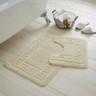 Bath Mat Set 2 Piece Greek Super Soft Bath Mat Pedestal Mat Non Slip Rubber Back