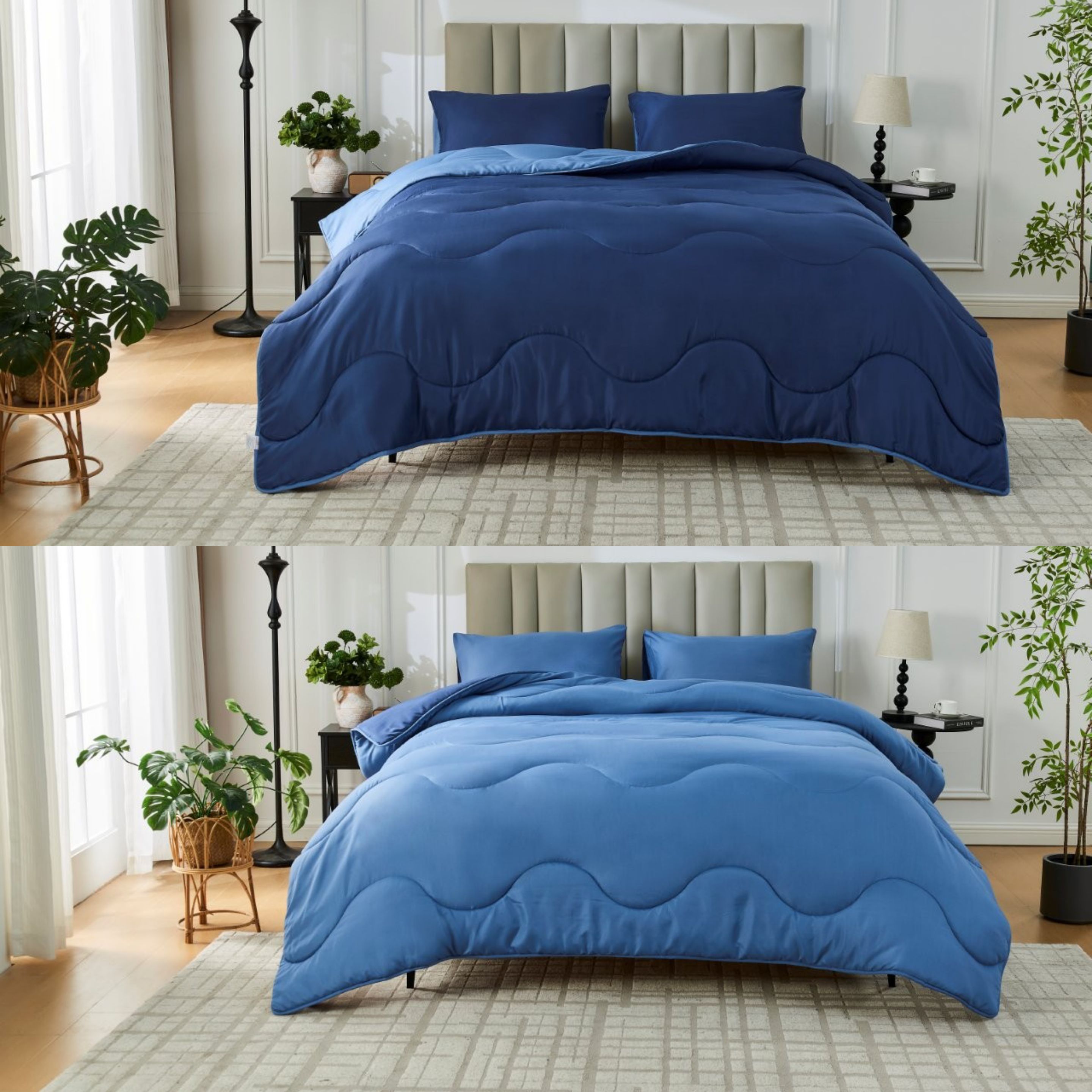 Coverless Duvet Quilt 10.5 Tog Super Soft Reversible Bedding Single Double King