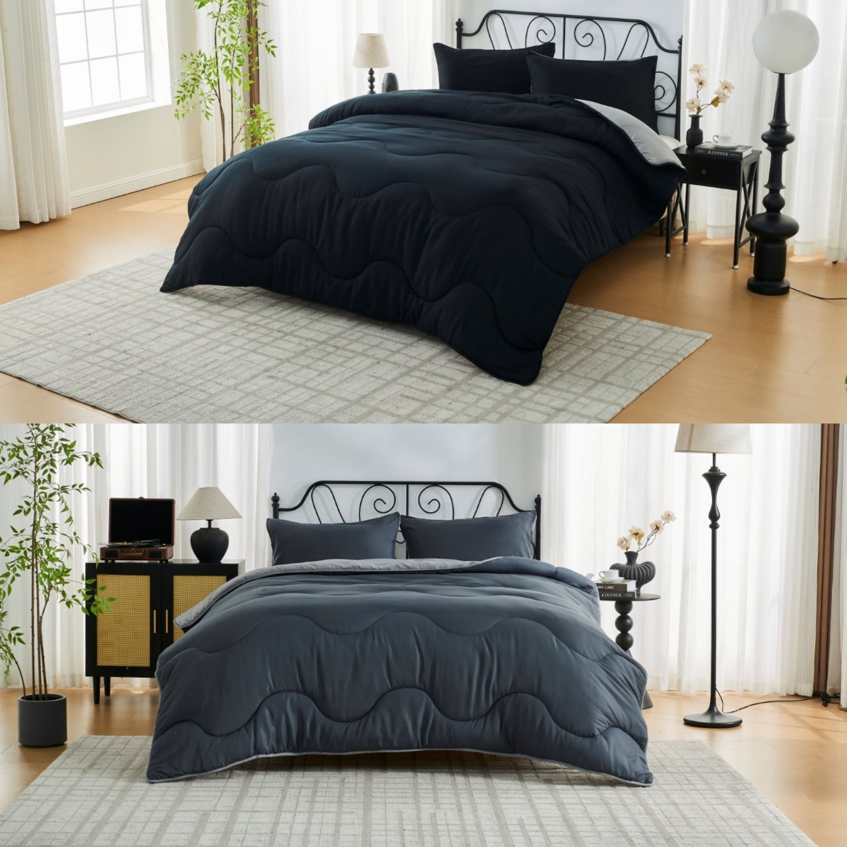 Coverless Duvet Quilt 10.5 Tog Super Soft Reversible Bedding Single Double King