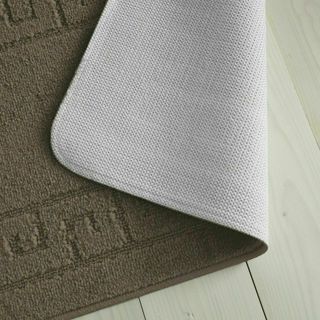 Bath Mat Set 2 Piece Greek Super Soft Bath Mat Pedestal Mat Non Slip Rubber Back