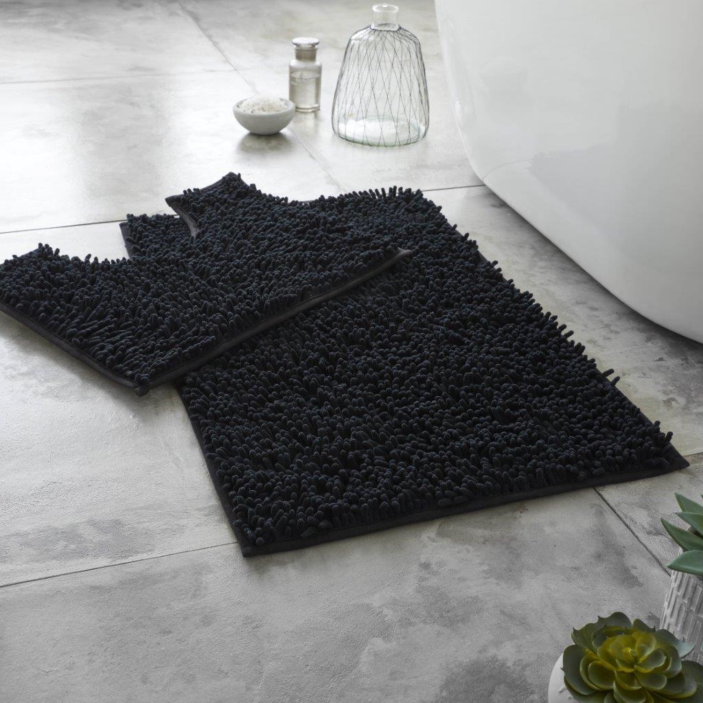 2 PIECE NON SLIP BATH MAT Ultra Plush Soft Bathroom Mat Pedestal Set Toilet Rug