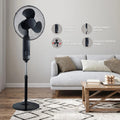 16" PEDESTAL OSCILLATING STANDING COOLING FAN COOL AIR REMOTE CONTROL WITH TIMER