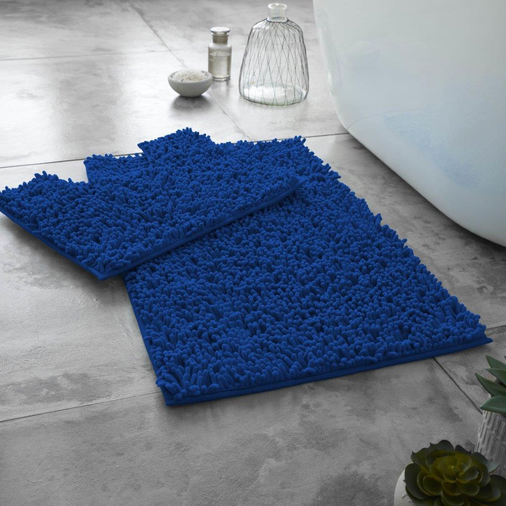 2 PIECE NON SLIP BATH MAT Ultra Plush Soft Bathroom Mat Pedestal Set Toilet Rug