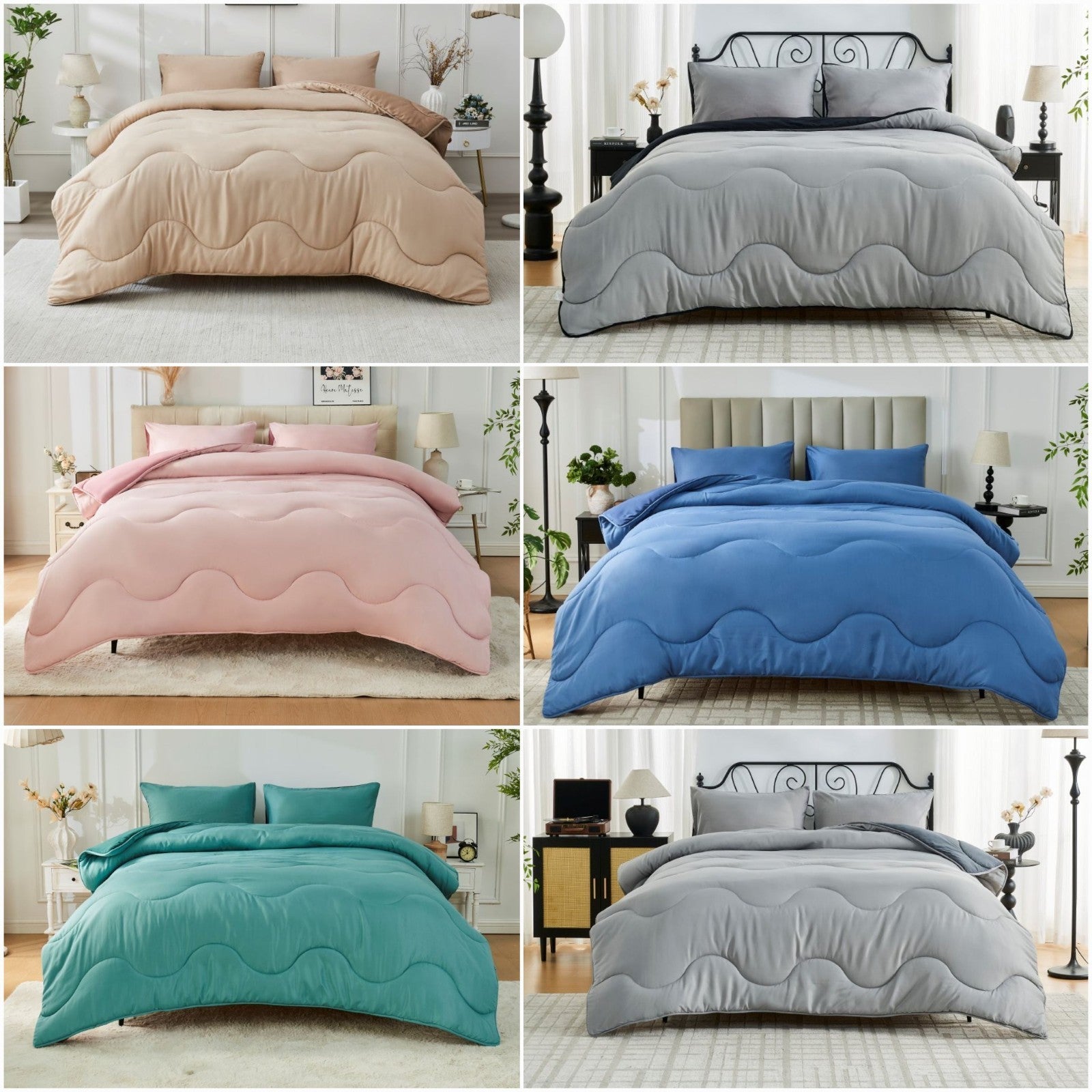 Coverless Duvet Quilt 10.5 Tog Super Soft Reversible Bedding Single Double King