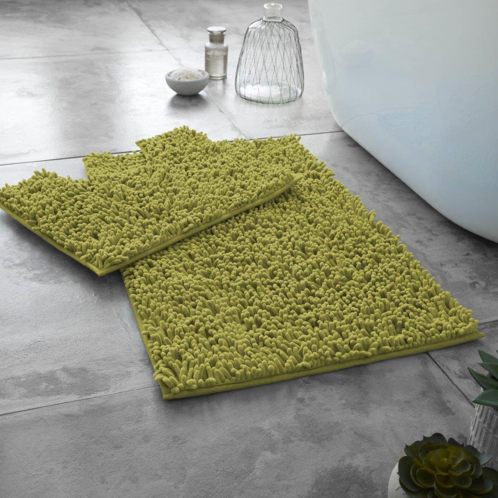 2 PIECE NON SLIP BATH MAT Ultra Plush Soft Bathroom Mat Pedestal Set Toilet Rug