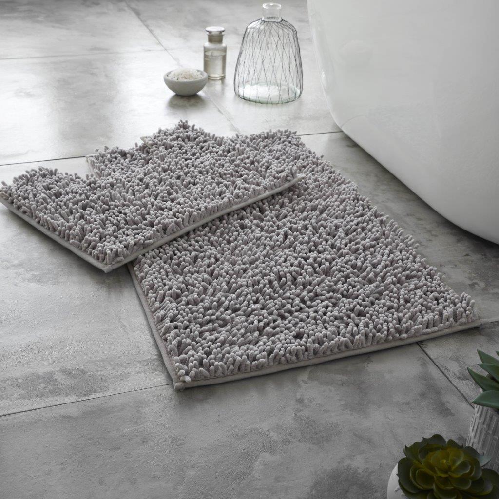 2 PIECE NON SLIP BATH MAT Ultra Plush Soft Bathroom Mat Pedestal Set Toilet Rug