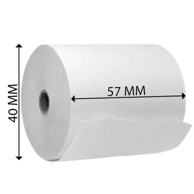 57x40mm X (20 or 100 Rolls) Thermal Paper Credit Card Machine Till Roll
