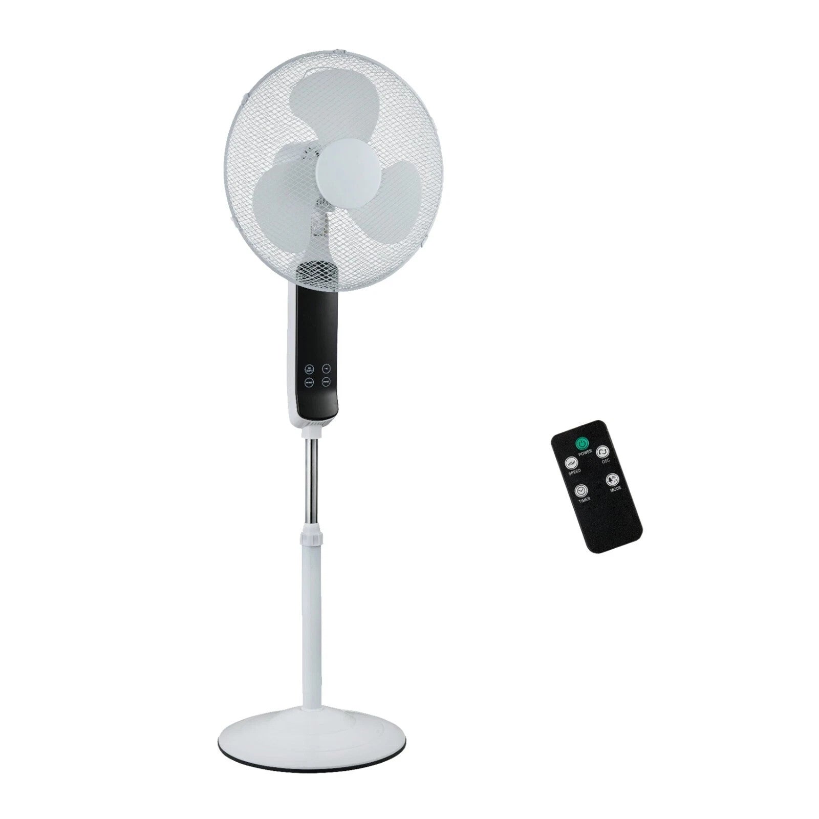 16" PEDESTAL OSCILLATING STANDING COOLING FAN COOL AIR REMOTE CONTROL WITH TIMER
