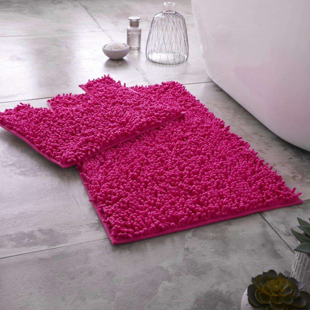 2 PIECE NON SLIP BATH MAT Ultra Plush Soft Bathroom Mat Pedestal Set Toilet Rug