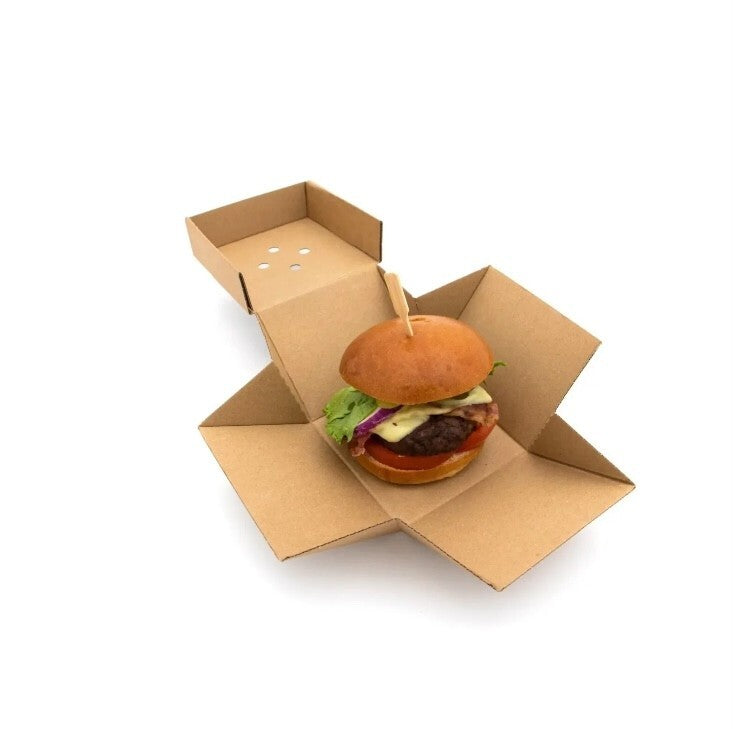Gourmet Burger Boxes Small Cardboard Box 100 Pack