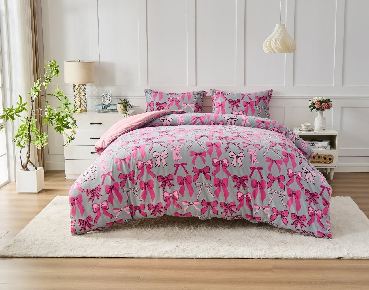 Soft Touch Duvet Set Warm & Cosy Reversible Quilt Cover Bedding With Pillowcase