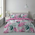 Iggy Floral Reversible Duvet Quilt Cover Pillow Case Bedding Bed Set Pink