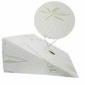 BAMBOO Wedge Pillow Reclining  Orthopaedi Foam Bed Back Support Bamboo Cover Zip