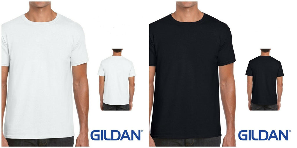 Gildan Mens Softstyle Ringspun Short Sleeve Plain Crewneck Cotton T Shirt Lot