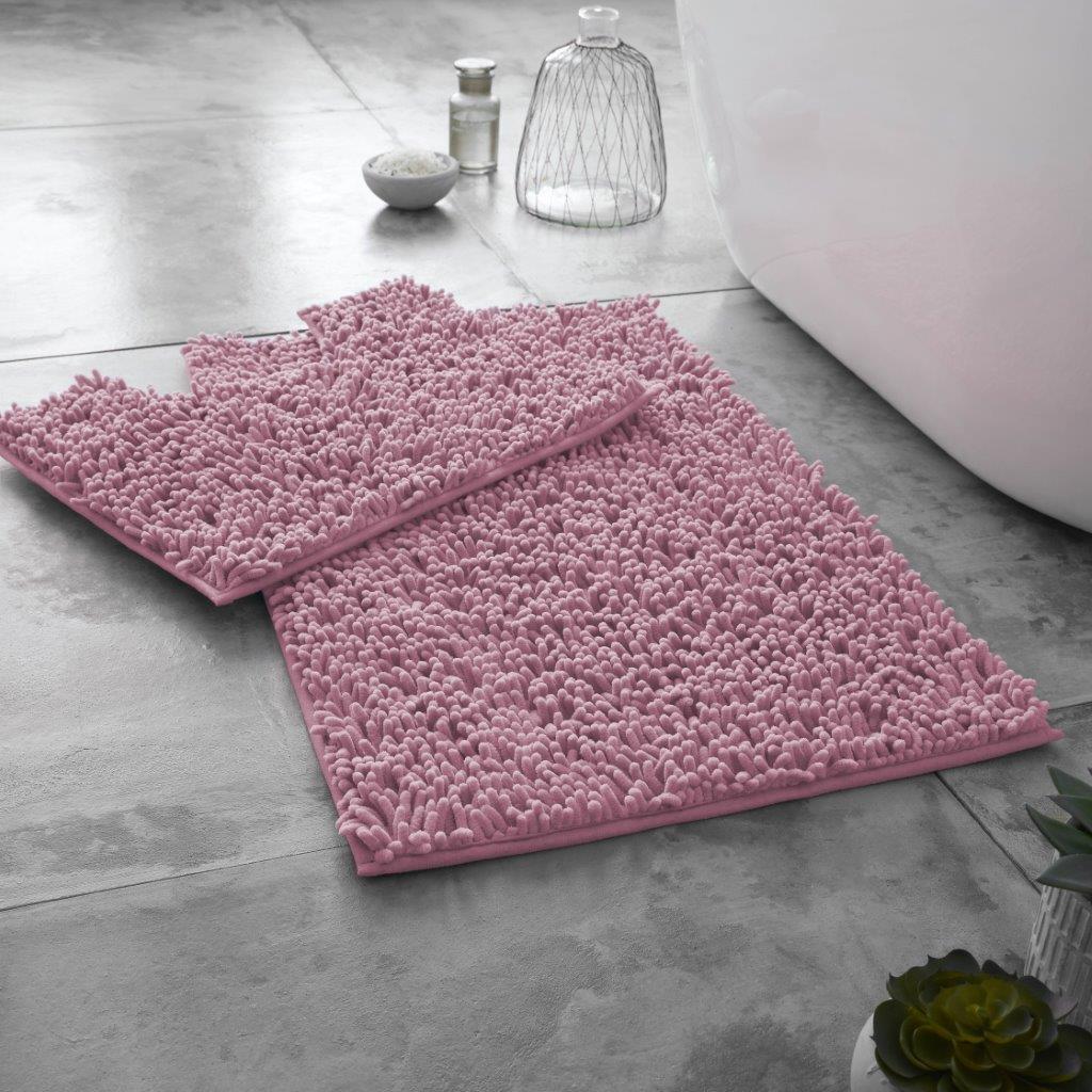 2 PIECE NON SLIP BATH MAT Ultra Plush Soft Bathroom Mat Pedestal Set Toilet Rug