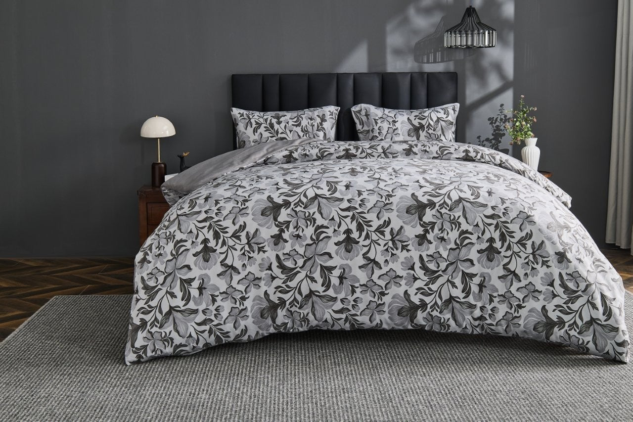 Soft Touch Duvet Set Warm & Cosy Reversible Quilt Cover Bedding With Pillowcase