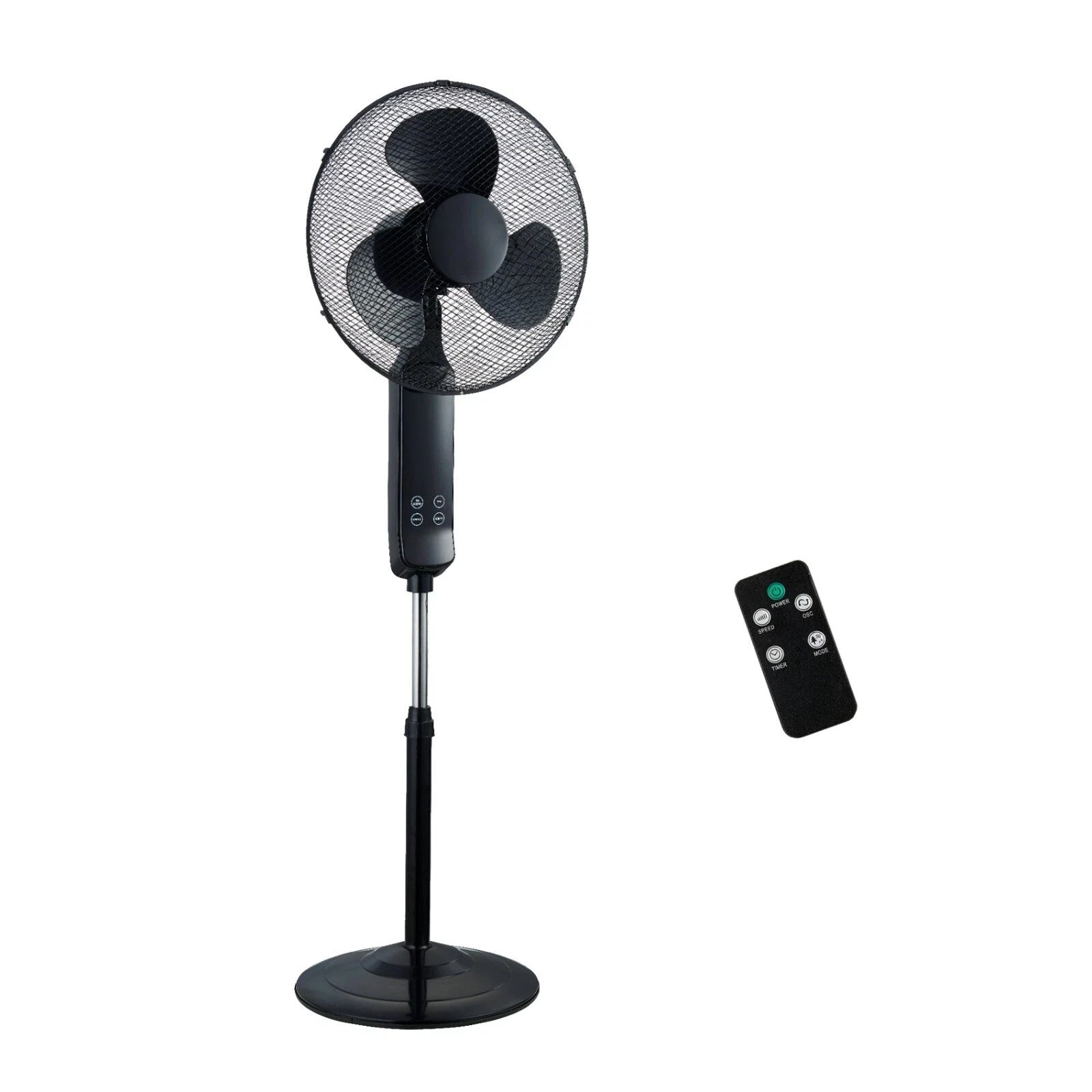 16" PEDESTAL OSCILLATING STANDING COOLING FAN COOL AIR REMOTE CONTROL WITH TIMER