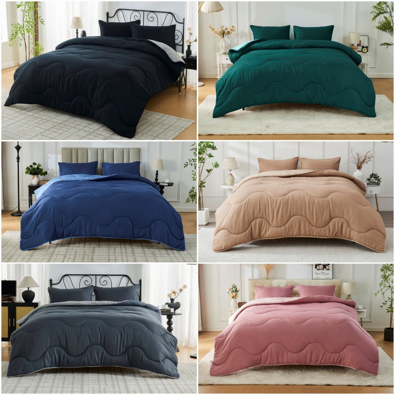 Coverless Duvet Quilt 10.5 Tog Super Soft Reversible Bedding Single Double King
