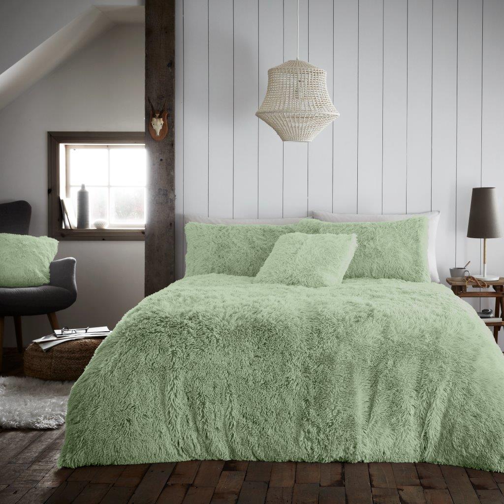 Hug Snug Fluffy Fur Fleece Duvet Quilt Cover Super Soft Cozy Bedding Set / Throw
