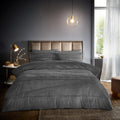 Starlie Velvet Duvet Quilt Cover & Pillow Case Bedding Set Charcoal Grey Navy