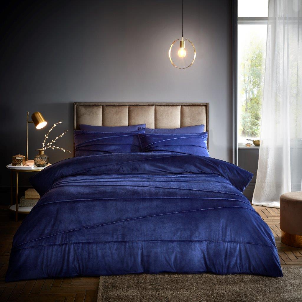 Starlie Velvet Duvet Quilt Cover & Pillow Case Bedding Set Charcoal Grey Navy