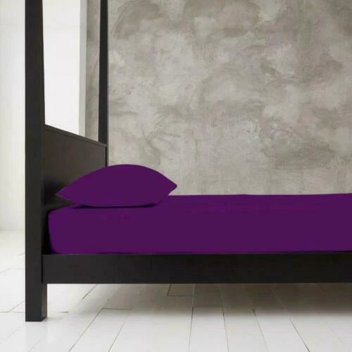 Extra Deep 40cm Fitted Bed Sheet Cotton Rich Super Soft 28 Colours