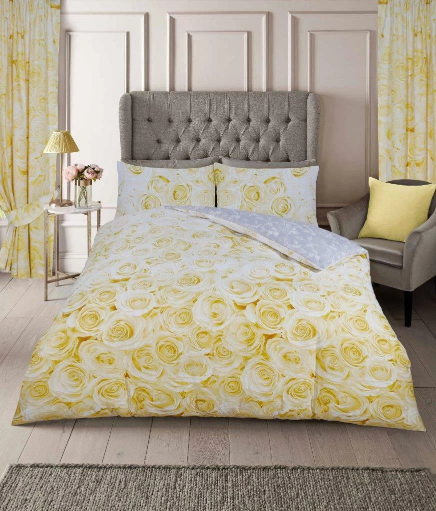 Bellerose Rose Pink Floral Flower Duvet Quilt Cover Bedding Set & Pillowcases