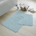 Bath Mat Set 2 Piece Greek Super Soft Bath Mat Pedestal Mat Non Slip Rubber Back